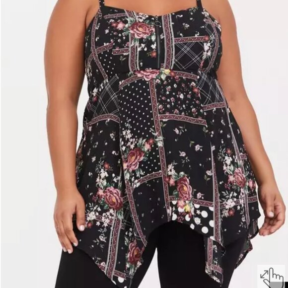 Torrid Georgette Hanky Hem Babydoll - Picture 1 of 12